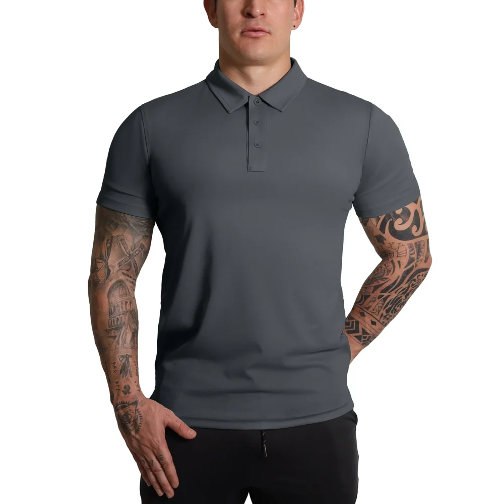 Custom Wholesale Work Uniform Polo Shirts With Printing Logo Polyester Pullover Polo T shirt for Men - Image 3