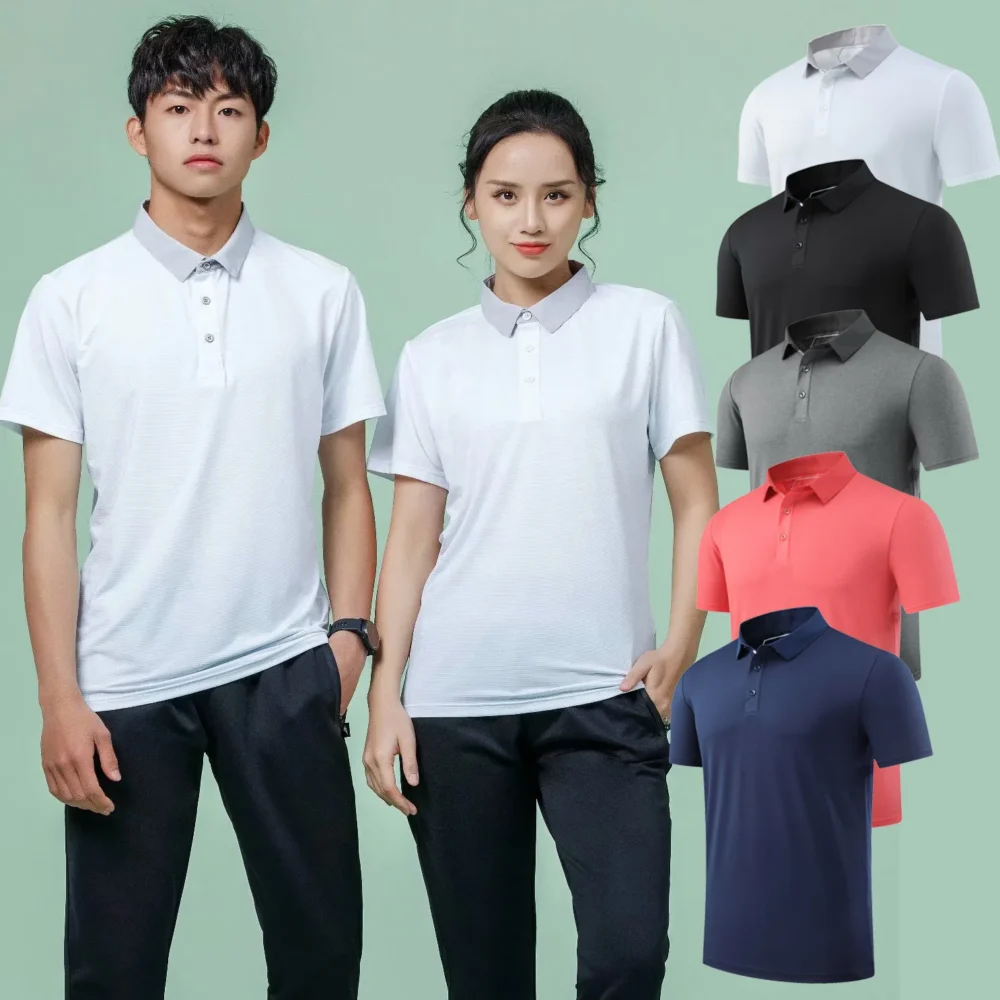 S-6XL Custom Logo Polo T Shirts Unisex Embroidery Printed Blank Plain Short Sleeves Mens Golf Tennis Polo Shirt - Image 6