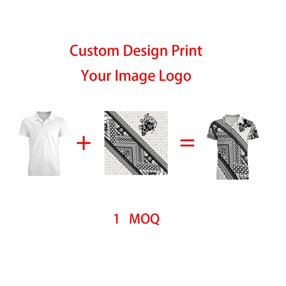 New Arrival Custom Shirt Printing Green Short Sleeve Casual Fit Men Aloha Shirts Polynesian Hawaii Work Polo Shirts - Image 4