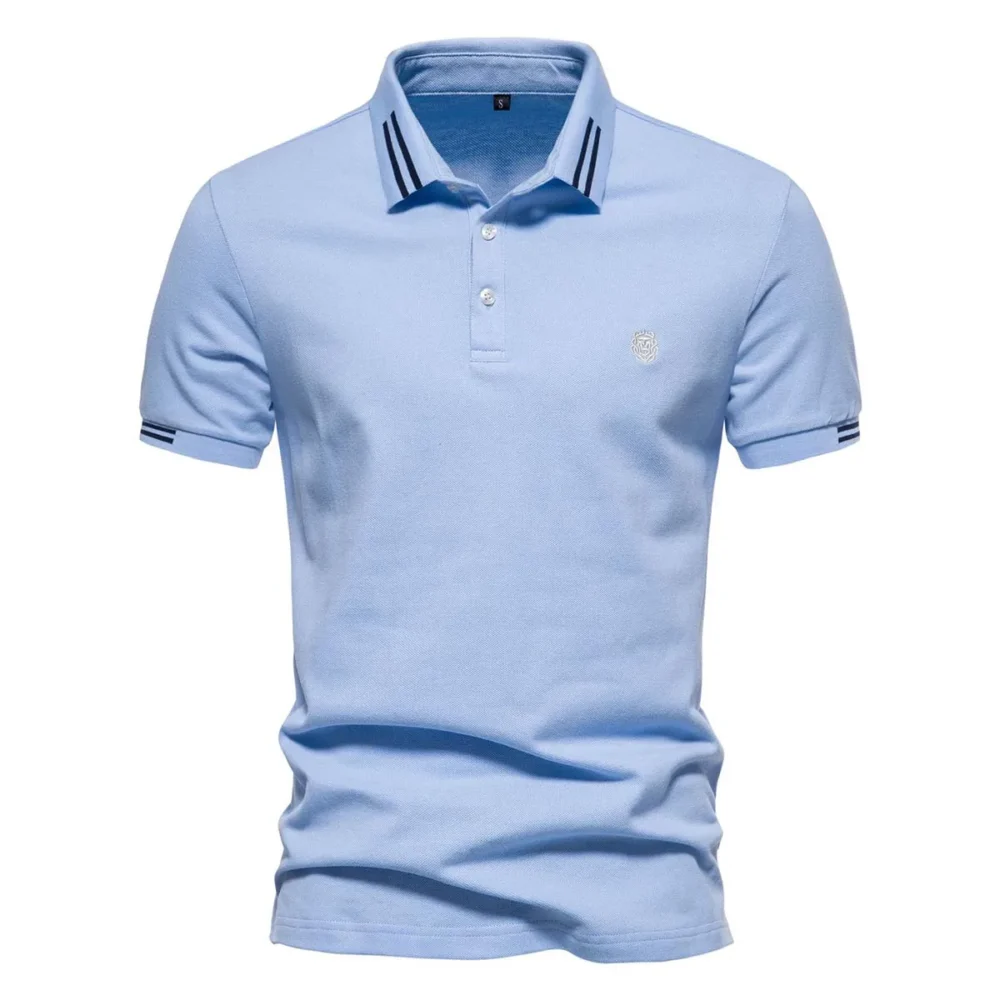 Business Summer Short Sleeve Cotton Men's Polo Shirts  STSS-005 - Image 6