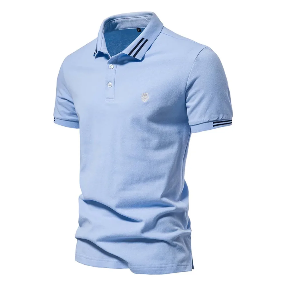 Business Summer Short Sleeve Cotton Men's Polo Shirts  STSS-005 - Image 5