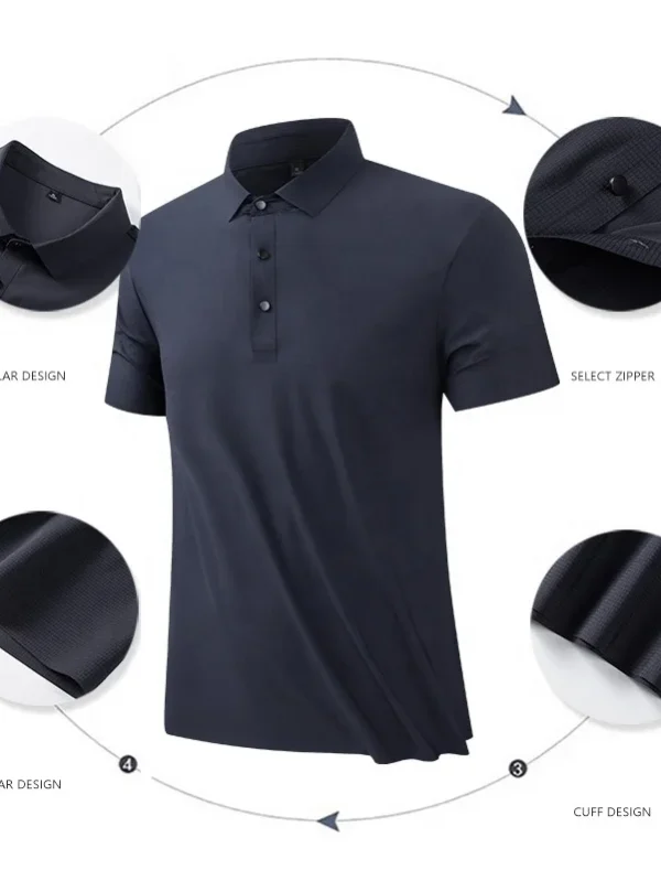 High Quality Men's Regular-fit Short Sleeve Wicking Quick-dry Golf Polo Shirt Men's T-Shirts