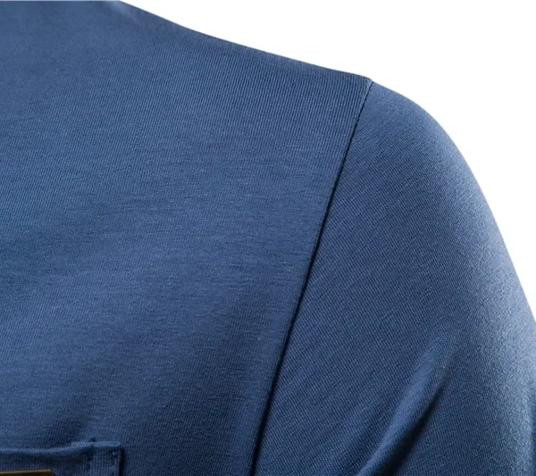 MEN'S SOLID COLOR SUMMER TOP QUALITY COTTON T-SHIRT V-NECK TEE SHIRT MEN'S CASUAL CLASSIC TOPS TEE SHIRT - Image 16