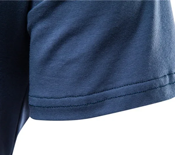 MEN'S SOLID COLOR SUMMER TOP QUALITY COTTON T-SHIRT V-NECK TEE SHIRT MEN'S CASUAL CLASSIC TOPS TEE SHIRT - Image 15
