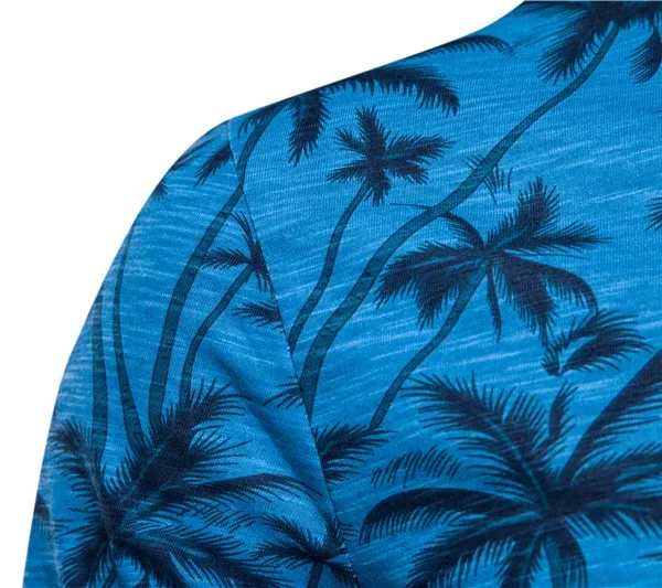 MEN'S O-NECK CASUAL HIGH QUALITY BEACH T-SHIRTS IN THE HAWAIIAN STYLE: NEW SUMMER 100% COTTON PRINTED TOP TEES FOR MEN - Image 9