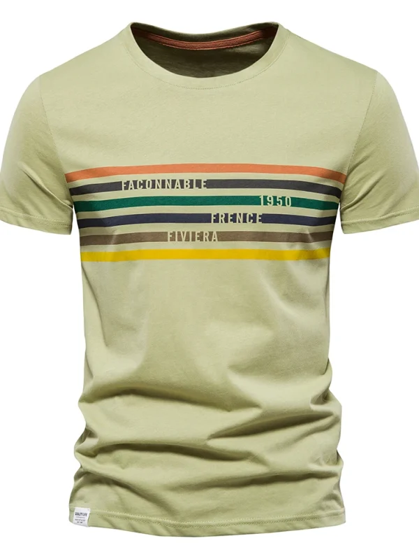 MEN'S SHORT-SLEEVED CASUAL SPORT SUMMER TOPS TEE SHIRTS MADE OF HIGH-QUALITY COTTON BY FASHION DESIGNER - Image 42