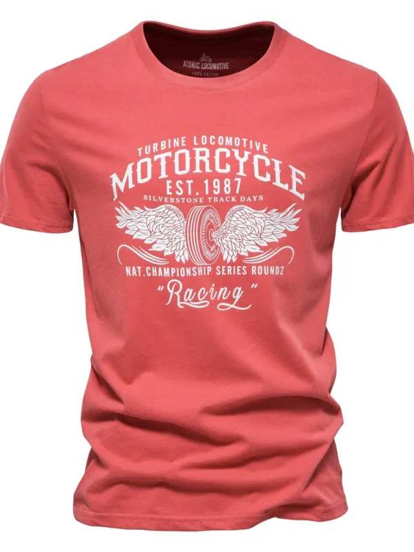 MEN'S COTTON T-SHIRT PRINTING OF BRAND QUALITY T-SHIRTS FOR MEN SUMMER MEN'S TOPS TEE SHIRT WITH SHORT SLEEVES AND A CASUAL SLIM FIT O-NECK - Image 31