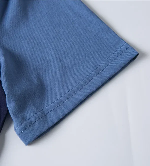 MEN'S O-NECK PATCHWORK SHORT SLEEVE 100% COTTON T-SHIRT SLIM FIT SUMMER FASHION FOR MEN'S T-SHIRTS - Image 11