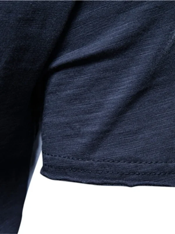 MEN'S CASUAL SOFT FITNESS T-SHIRT MADE OF 100% COTTON THIN T-SHIRTS FOR THE SUMMER HOME CLOTHES FOR MEN MEN'S O-NECK SHORT SLEEVE SOIL T-SHIRT - Image 3