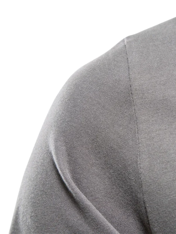 MEN'S SOLID SPRING CASUAL LONG SLEEVE T-SHIRT MADE OF 100% COTTON PREMIUM MEN'S TOPS, TRADITIONAL CLOTHING, MEN'S T-SHIRTS - Image 2