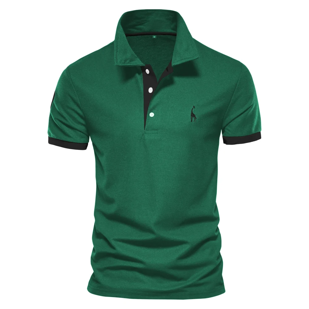 Men's Polos Made of Cotton Men's Short Sleeve Giraffe Embroidered Polo Shirts: Premium Brand Design Polos for Men's Apparel - Image 24