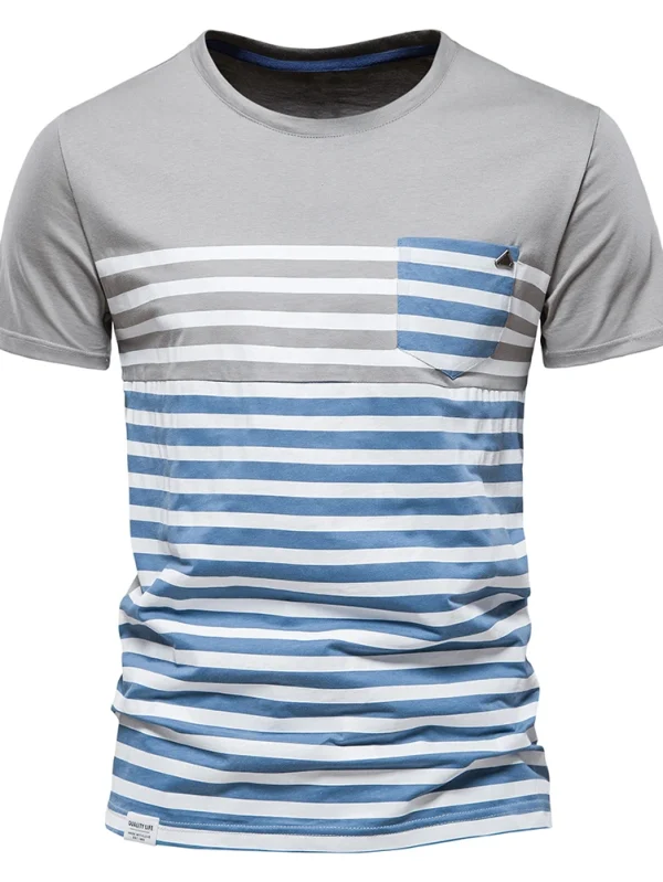 MEN'S SHORT-SLEEVED CASUAL SPORT SUMMER TOPS TEE SHIRTS MADE OF HIGH-QUALITY COTTON BY FASHION DESIGNER - Image 38