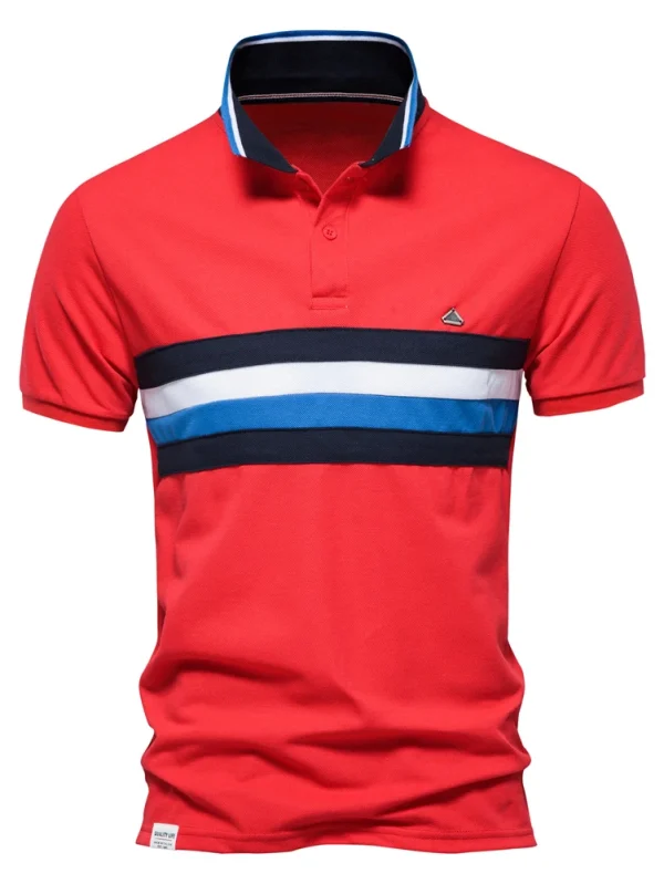 MEN'S CASUAL SOCIAL SHORT-SLEEVED FASHION SUMMER TOPS TEES MEN'S CLOTHING MEN'S HIGH-QUALITY COTTON SPORT POLO SHIRT - Image 12