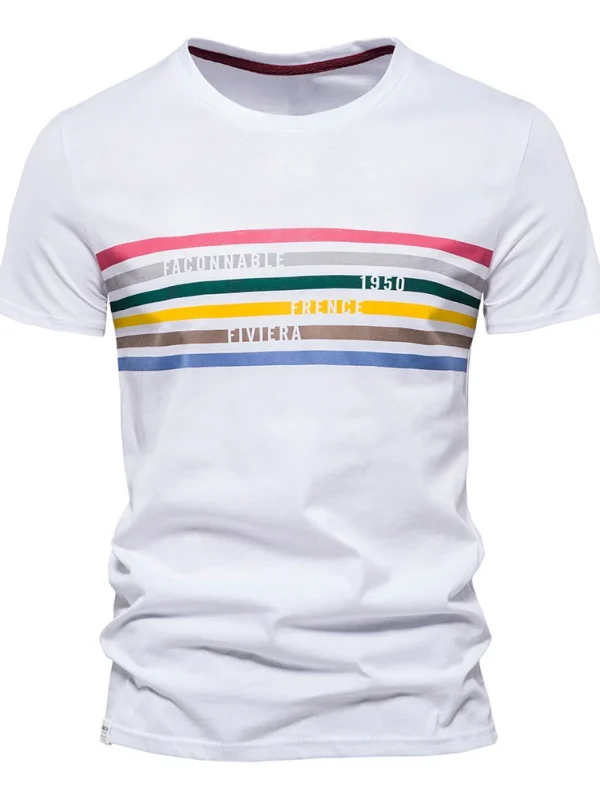 MEN'S SHORT-SLEEVED CASUAL SPORT SUMMER TOPS TEE SHIRTS MADE OF HIGH-QUALITY COTTON BY FASHION DESIGNER - Image 41