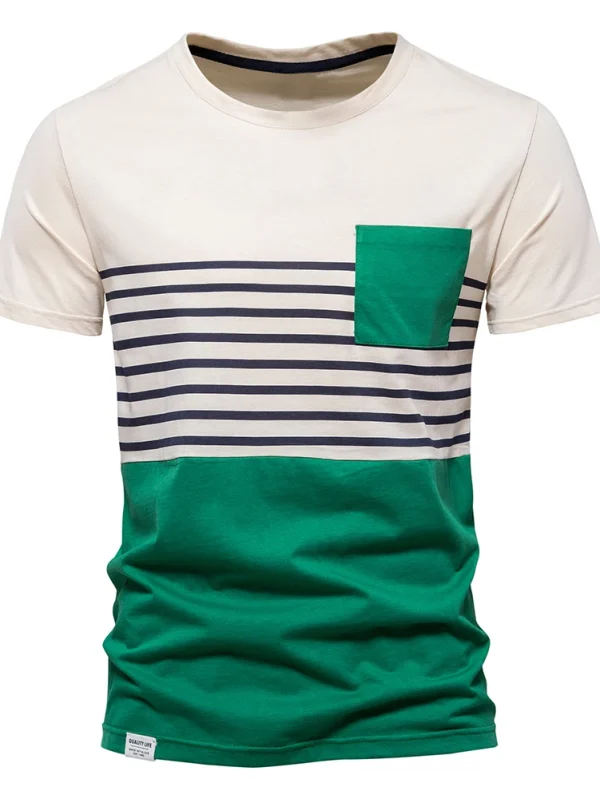 MEN'S SHORT SLEEVE O-NECK FASHION PRINT SLIM FIT T-SHIRTS MADE OF 100% COTTON MEN'S CASUAL SUMMER CLOTHING
