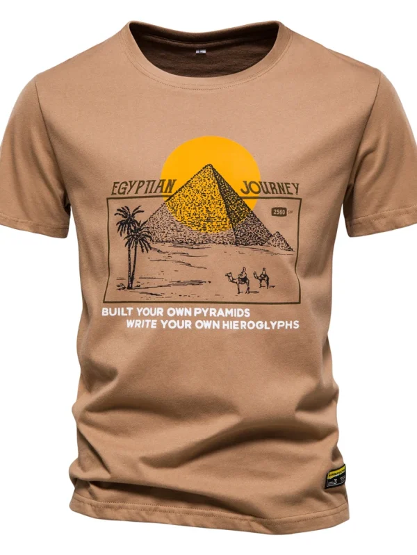 MEN'S COTTON T-SHIRT PRINTING OF BRAND QUALITY T-SHIRTS FOR MEN SUMMER MEN'S TOPS TEE SHIRT WITH SHORT SLEEVES AND A CASUAL SLIM FIT O-NECK - Image 6