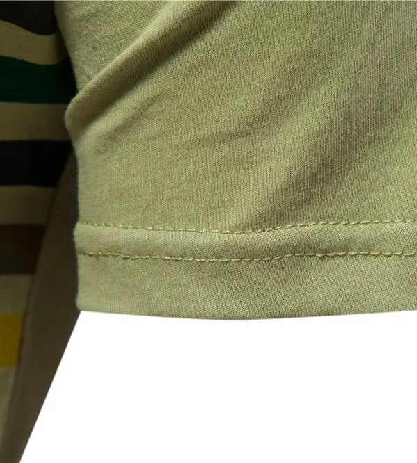 MEN'S STRIPED COTTON O-NECK SLIM FIT DESIGNER T-SHIRTS FOR MEN'S FASHION MEN'S SHORT-SLEEVED SUMMER CLOTHING - Image 17
