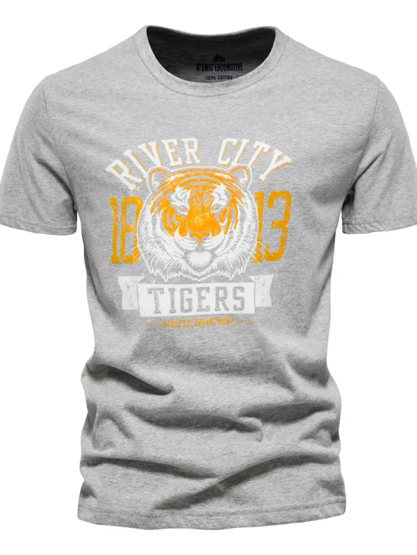 MEN'S COTTON T-SHIRT PRINTING OF BRAND QUALITY T-SHIRTS FOR MEN SUMMER MEN'S TOPS TEE SHIRT WITH SHORT SLEEVES AND A CASUAL SLIM FIT O-NECK - Image 22