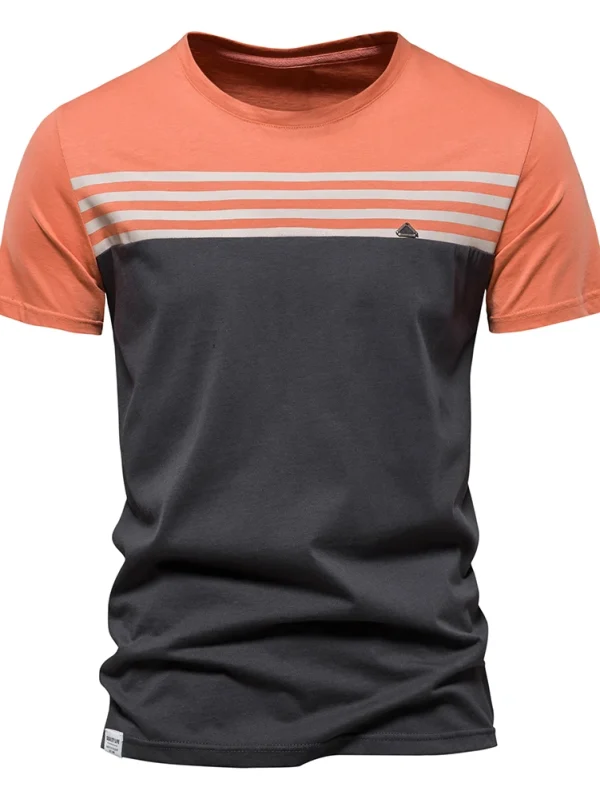 MEN'S SHORT-SLEEVED CASUAL SPORT SUMMER TOPS TEE SHIRTS MADE OF HIGH-QUALITY COTTON BY FASHION DESIGNER - Image 43