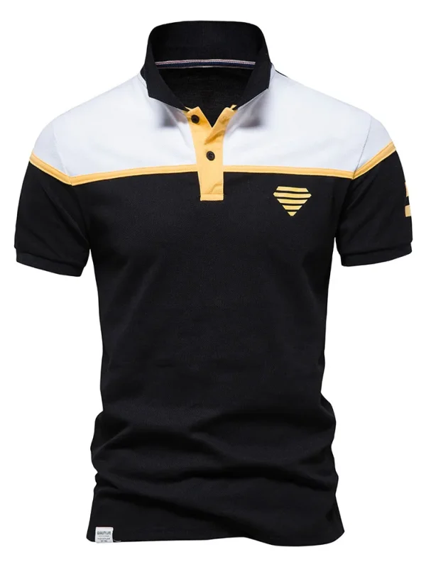 MEN'S CASUAL SOCIAL SHORT-SLEEVED FASHION SUMMER TOPS TEES MEN'S CLOTHING MEN'S HIGH-QUALITY COTTON SPORT POLO SHIRT - Image 9