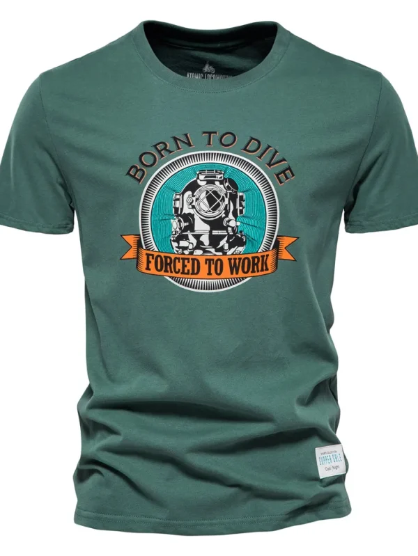 MEN'S COTTON T-SHIRT PRINTING OF BRAND QUALITY T-SHIRTS FOR MEN SUMMER MEN'S TOPS TEE SHIRT WITH SHORT SLEEVES AND A CASUAL SLIM FIT O-NECK - Image 29