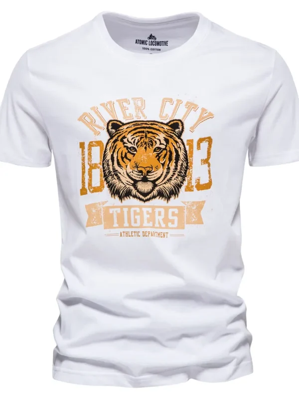 MEN'S COTTON T-SHIRT PRINTING OF BRAND QUALITY T-SHIRTS FOR MEN SUMMER MEN'S TOPS TEE SHIRT WITH SHORT SLEEVES AND A CASUAL SLIM FIT O-NECK - Image 24