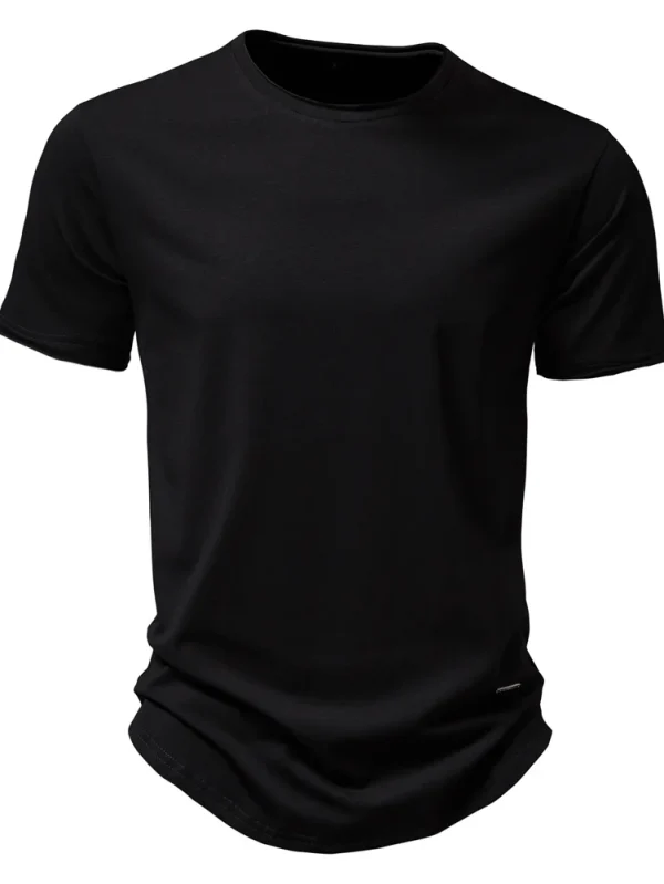 MEN'S O-NECK CASUAL SOFT FASHION SOLID COLOR T-SHIRT MADE OF 100% COTTON NEW SHORT-SLEEVED SUMMER TOPS MEN'S TEES - Image 11