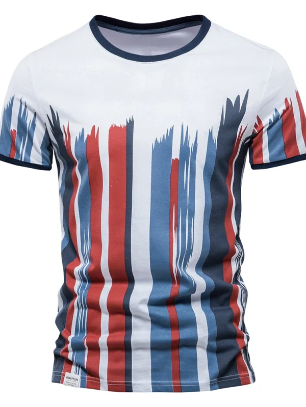 MEN'S SHORT-SLEEVED CASUAL SPORT SUMMER TOPS TEE SHIRTS MADE OF HIGH-QUALITY COTTON BY FASHION DESIGNER - Image 33