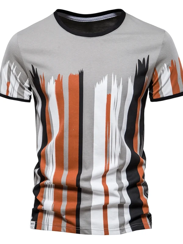 MEN'S SHORT-SLEEVED CASUAL SPORT SUMMER TOPS TEE SHIRTS MADE OF HIGH-QUALITY COTTON BY FASHION DESIGNER - Image 32