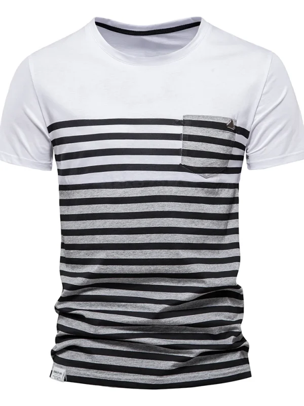MEN'S SHORT-SLEEVED CASUAL SPORT SUMMER TOPS TEE SHIRTS MADE OF HIGH-QUALITY COTTON BY FASHION DESIGNER - Image 37