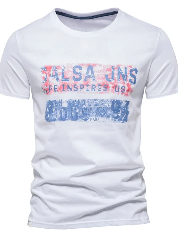 MEN'S SHORT-SLEEVED CASUAL SPORT SUMMER TOPS TEE SHIRTS MADE OF HIGH-QUALITY COTTON BY FASHION DESIGNER - Image 30