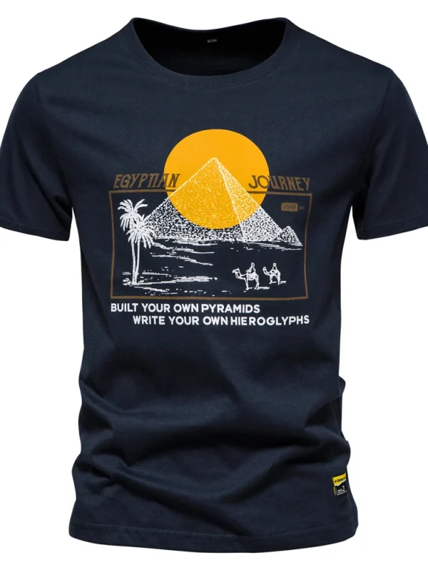 MEN'S COTTON T-SHIRT PRINTING OF BRAND QUALITY T-SHIRTS FOR MEN SUMMER MEN'S TOPS TEE SHIRT WITH SHORT SLEEVES AND A CASUAL SLIM FIT O-NECK - Image 38