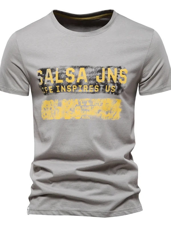 MEN'S SHORT-SLEEVED CASUAL SPORT SUMMER TOPS TEE SHIRTS MADE OF HIGH-QUALITY COTTON BY FASHION DESIGNER - Image 29