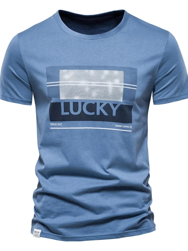 MEN'S SHORT-SLEEVED CASUAL SPORT SUMMER TOPS TEE SHIRTS MADE OF HIGH-QUALITY COTTON BY FASHION DESIGNER - Image 26