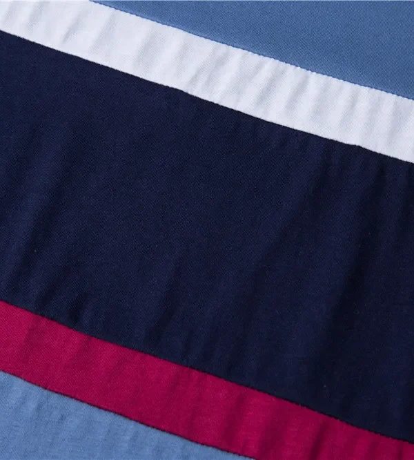 MEN'S O-NECK PATCHWORK SHORT SLEEVE 100% COTTON T-SHIRT SLIM FIT SUMMER FASHION FOR MEN'S T-SHIRTS - Image 12