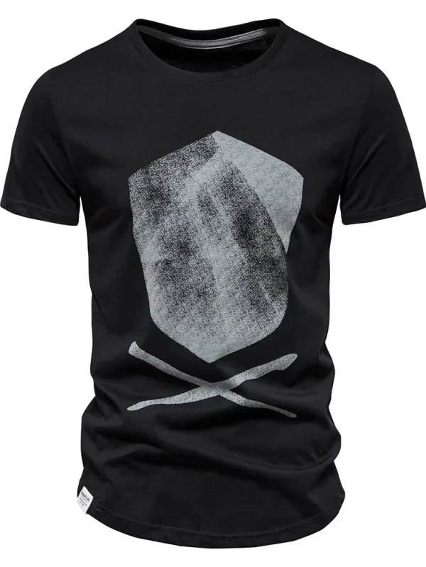 MEN'S NEW SUMMER COTTON SHORT-SLEEVED O-NECK TOPS TEE SHIRTS MEN'S FASHION PRINTED CASUAL STREETWEAR T-SHIRTS - Image 8