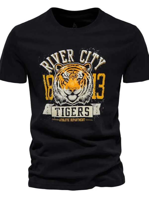 MEN'S COTTON T-SHIRT PRINTING OF BRAND QUALITY T-SHIRTS FOR MEN SUMMER MEN'S TOPS TEE SHIRT WITH SHORT SLEEVES AND A CASUAL SLIM FIT O-NECK - Image 23