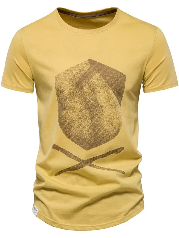 MEN'S NEW SUMMER COTTON SHORT-SLEEVED O-NECK TOPS TEE SHIRTS MEN'S FASHION PRINTED CASUAL STREETWEAR T-SHIRTS - Image 7