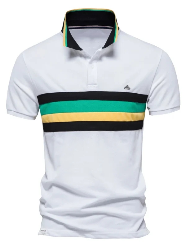 MEN'S CASUAL SOCIAL SHORT-SLEEVED FASHION SUMMER TOPS TEES MEN'S CLOTHING MEN'S HIGH-QUALITY COTTON SPORT POLO SHIRT - Image 13