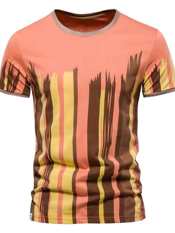 MEN'S SHORT-SLEEVED CASUAL SPORT SUMMER TOPS TEE SHIRTS MADE OF HIGH-QUALITY COTTON BY FASHION DESIGNER - Image 36