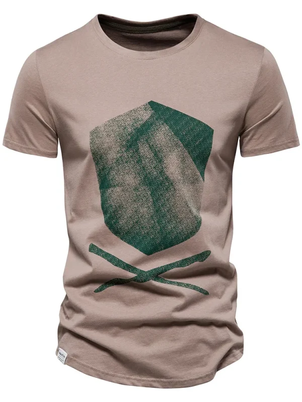 MEN'S NEW SUMMER COTTON SHORT-SLEEVED O-NECK TOPS TEE SHIRTS MEN'S FASHION PRINTED CASUAL STREETWEAR T-SHIRTS - Image 9