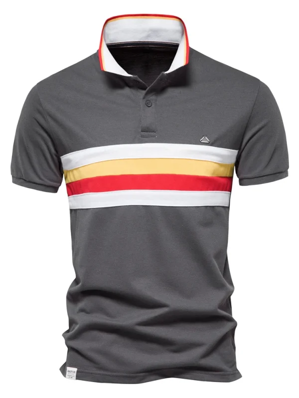 MEN'S CASUAL SOCIAL SHORT-SLEEVED FASHION SUMMER TOPS TEES MEN'S CLOTHING MEN'S HIGH-QUALITY COTTON SPORT POLO SHIRT - Image 11