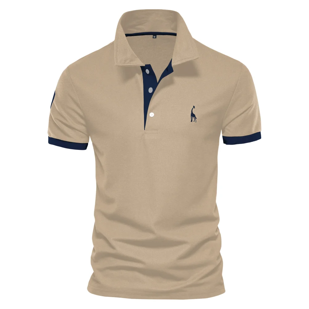 Men's Polos Made of Cotton Men's Short Sleeve Giraffe Embroidered Polo Shirts: Premium Brand Design Polos for Men's Apparel - Image 25