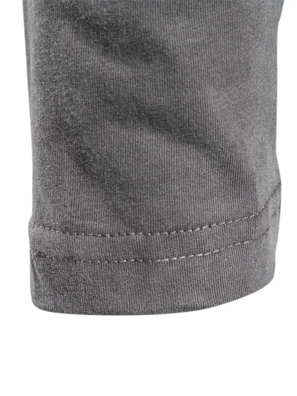 MEN'S SOLID SPRING CASUAL LONG SLEEVE T-SHIRT MADE OF 100% COTTON PREMIUM MEN'S TOPS, TRADITIONAL CLOTHING, MEN'S T-SHIRTS - Image 3