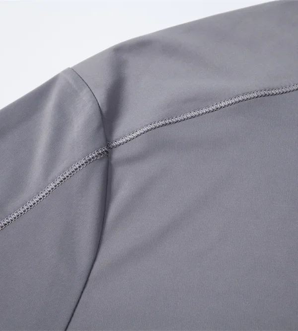 MEN'S LONG-SLEEVED, SOLID-COLOR ZIPPER OUTDOOR SHIRT WITH UPF100+ SUN PROTECTION QUICK-DRY STAND COLLAR T-SHIRTS - Image 20