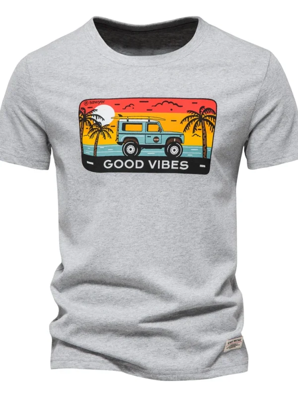 MEN'S COTTON T-SHIRT PRINTING OF BRAND QUALITY T-SHIRTS FOR MEN SUMMER MEN'S TOPS TEE SHIRT WITH SHORT SLEEVES AND A CASUAL SLIM FIT O-NECK - Image 19