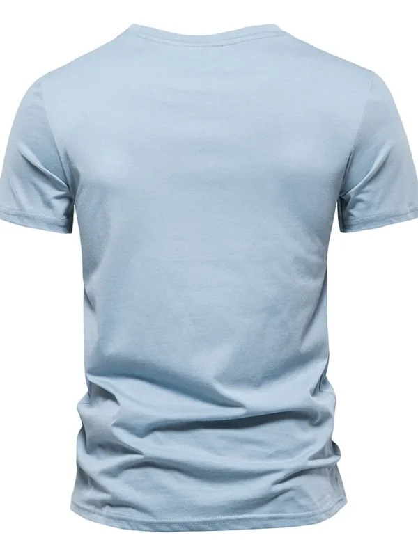 MEN'S SHORT SLEEVE O-NECK FASHION PRINT SLIM FIT T-SHIRTS MADE OF 100% COTTON MEN'S CASUAL SUMMER CLOTHING - Image 5